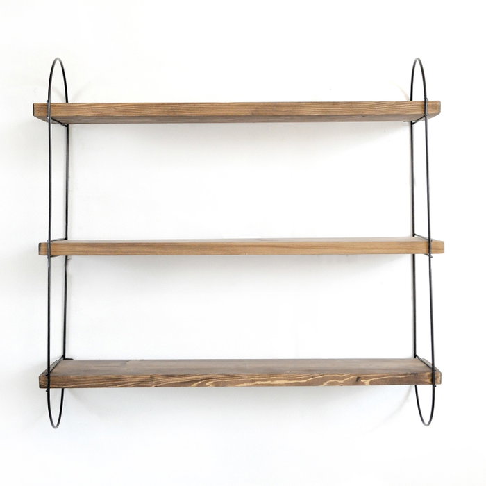 Hanah Home Wr041 Estantería Decorativa de Madera y Metal Nogal y Negro Hanah Home Wr041 Estantería Decorativa de Madera y Metal Nogal y Negro
